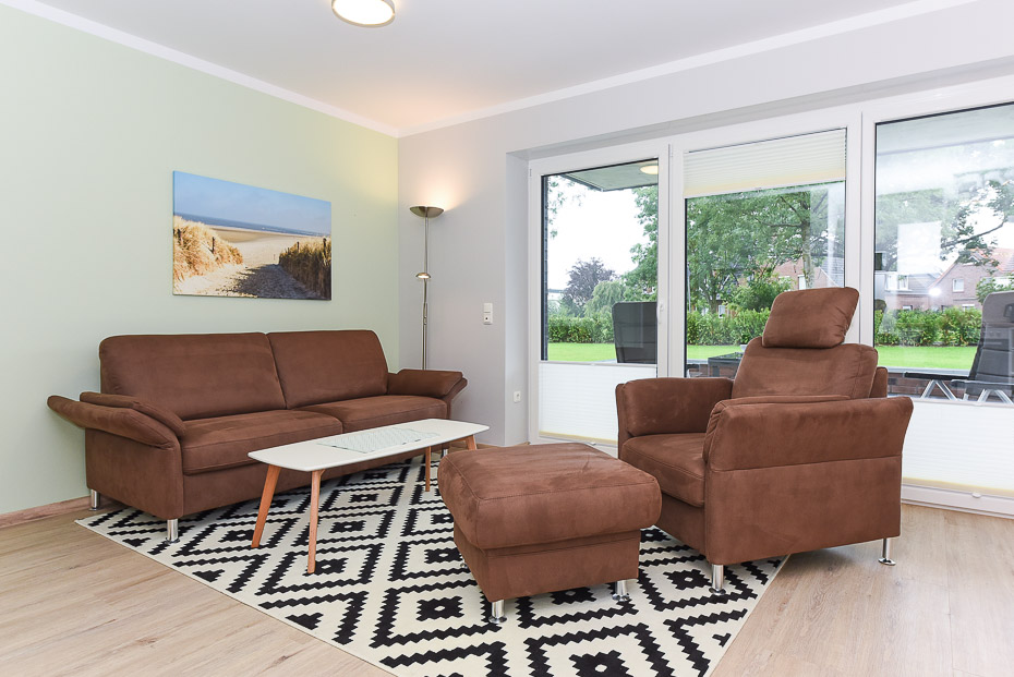 Ferienwohnung 16 - Wohnzimmer mit integriertem Küchenbereich