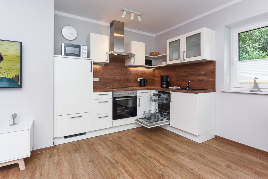 Ferienwohnung 17 - Wohnzimmer mit integriertem Küchenbereich