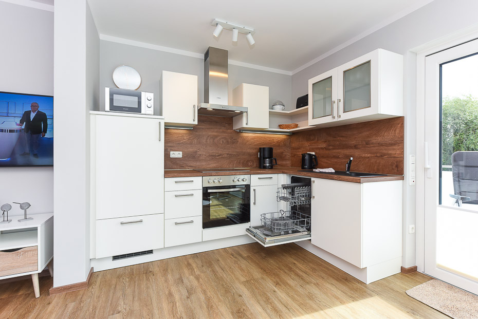 Ferienwohnung 18 - Wohnzimmer mit integriertem Küchenbereich