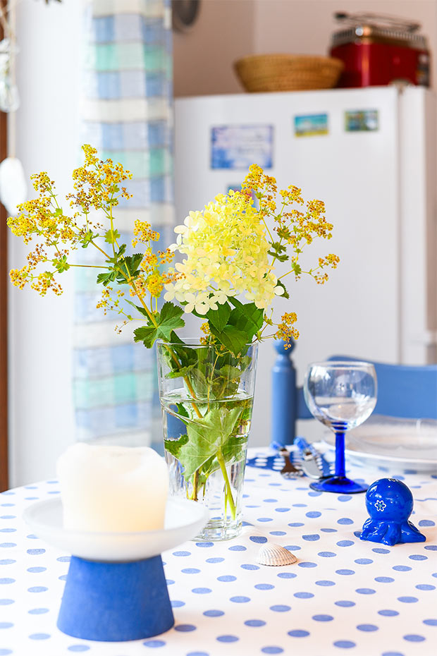 Ferienhaus „Nordseeschnecke“ - Wohnraum mit integrierter Küche