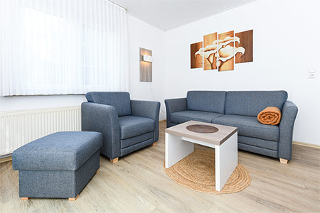 Ferienwohnung „Wellenreiter“ - Wohnzimmer