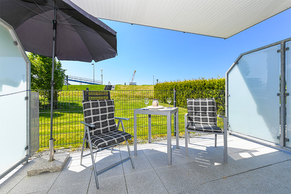 Ferienwohnung „Buhne 2“ - Terrasse