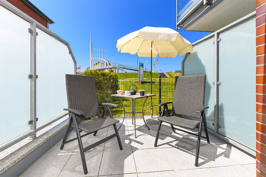 Ferienwohnung „Buhne 5“ - Terrasse