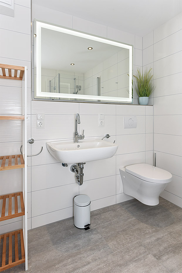 Ferienwohnung „Weiße Düne“ - Badezimmer