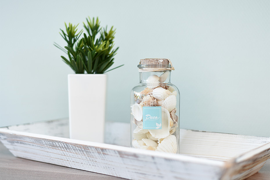 Ferienwohnung „Weiße Düne“ - Wohnzimmer mit integriertem Küchenbereich