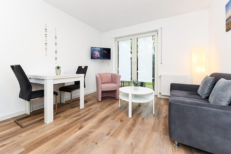 Ferienwohnung „Ebbe“ (3) - Wohnraum mit integrierter Küche