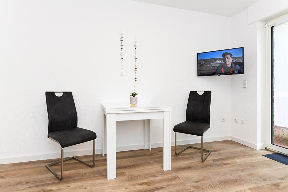 Ferienwohnung „Ebbe“ (3) - Wohnraum mit integrierter Küche