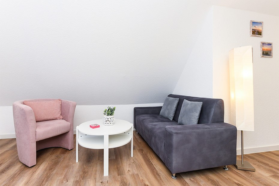 Ferienwohnung „Abendstern“ (5) - Wohnraum mit integrierter Küche