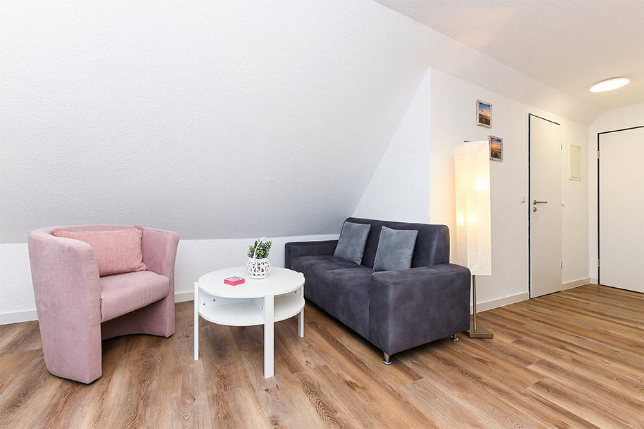 Ferienwohnung „Abendstern“ (5) - Wohnraum mit integrierter Küche