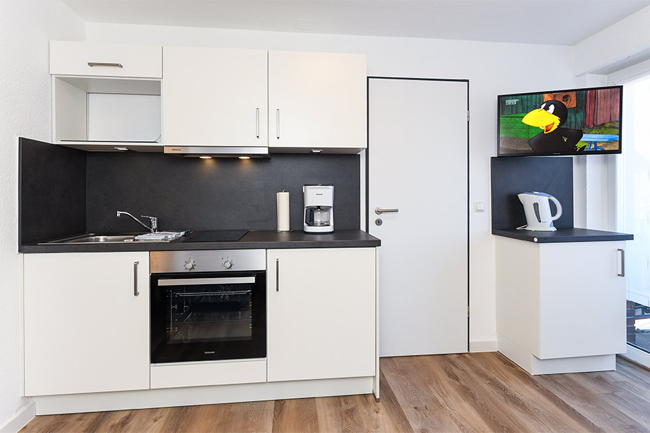 Ferienwohnung „Abendstern“ (5) - Wohnraum mit integrierter Küche