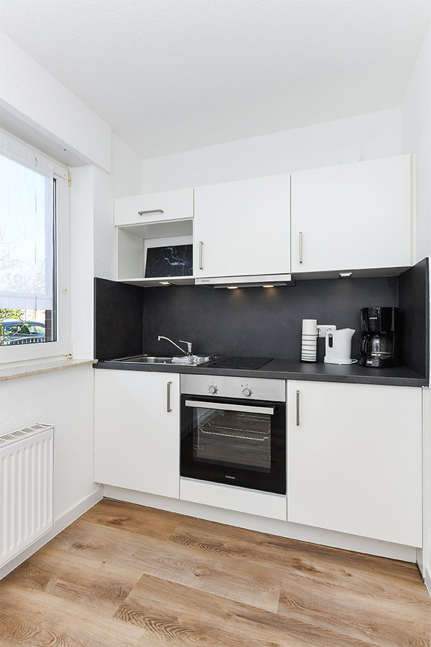 Ferienwohnung „Nordseewelle“ (6) - Wohnraum mit integrierter Küche