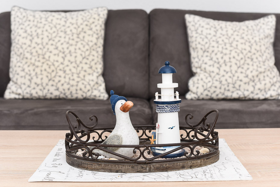 Ferienwohnung „Seeperle“ - Wohnzimmer mit integriertem Küchenbereich