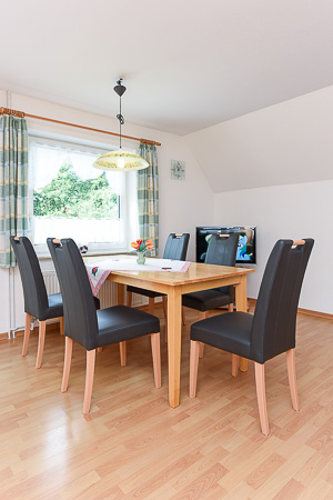 Ferienwohnung 4 - Wohnzimmer mit integriertem Küchenbereich