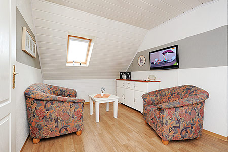 Ferienwohnung „Memmert“ - Wohnraum mit integrierter Küche