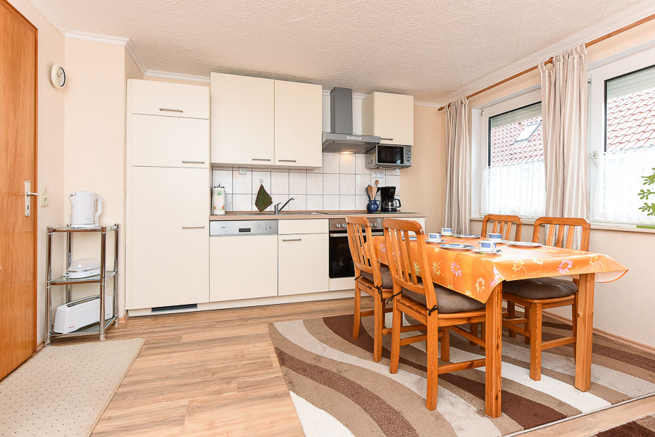 Ferienwohnung „Seehund“ - Wohnraum mit integrierter Küche