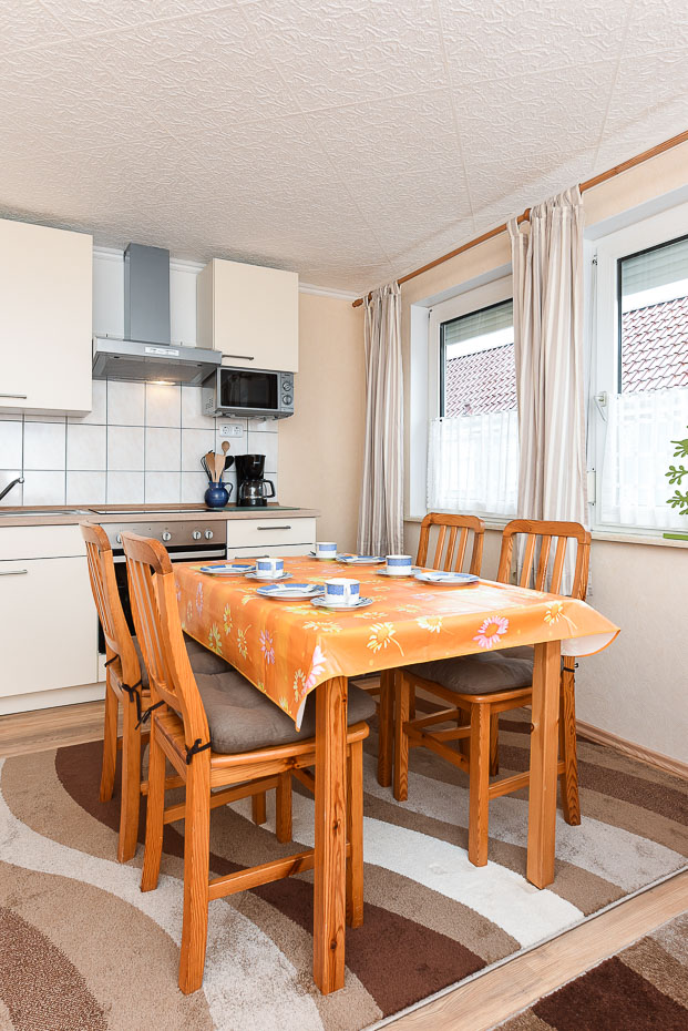 Ferienwohnung „Seehund“ - Wohnraum mit integrierter Küche