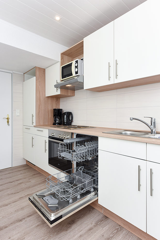 Ferienwohnung 5 - Wohnzimmer mit integriertem Küchenbereich