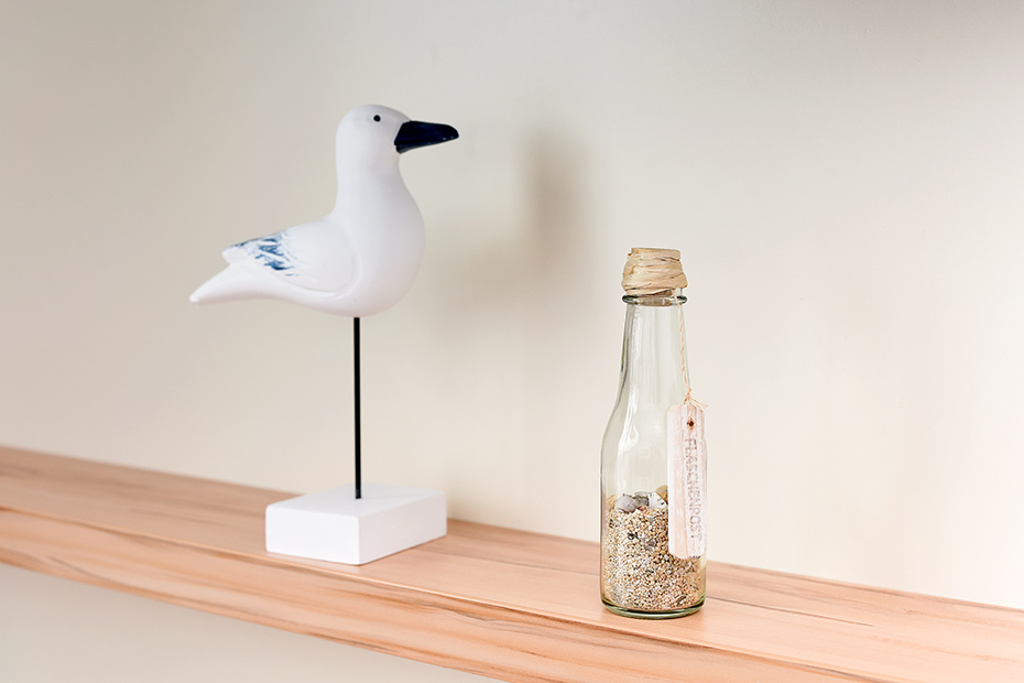 Ferienwohnung „Möwe 1“ - Wohnzimmer mit Schlafcouch