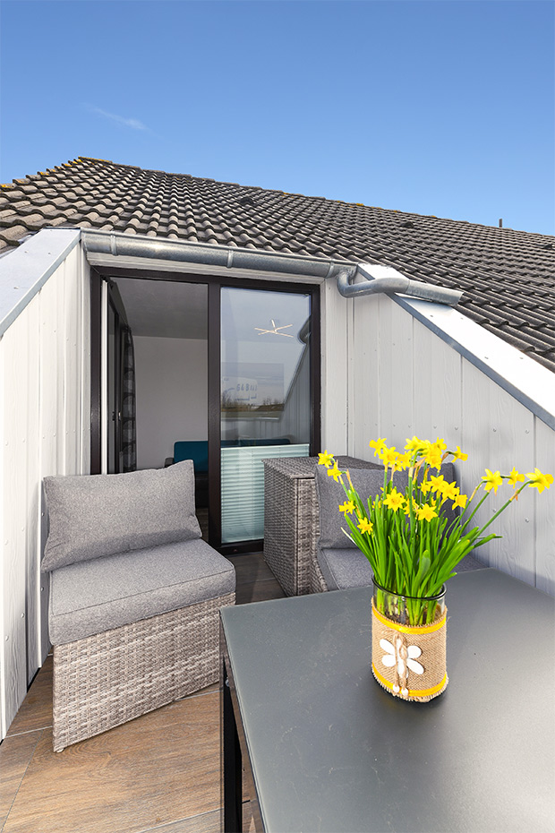 Ferienwohnung „Möwe 4“ - Balkon