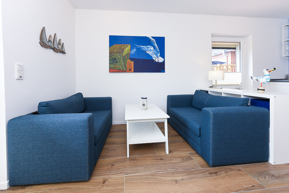 Ferienwohnung 5 - Wohnzimmer mit integriertem Küchenbereich
