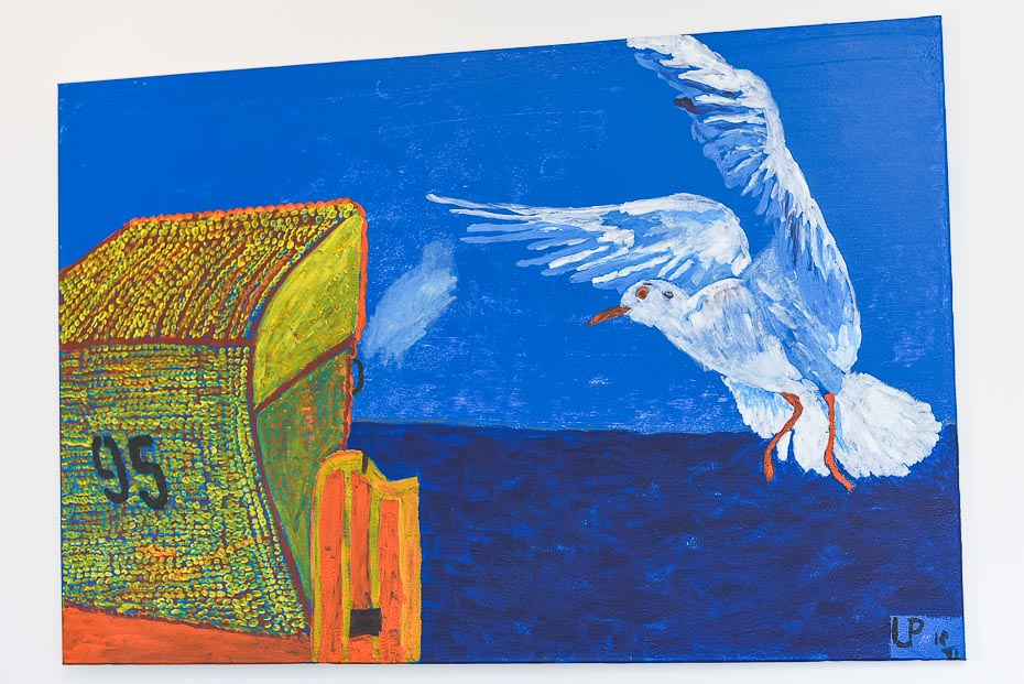 Ferienwohnung 5 - Wohnzimmer mit integriertem Küchenbereich