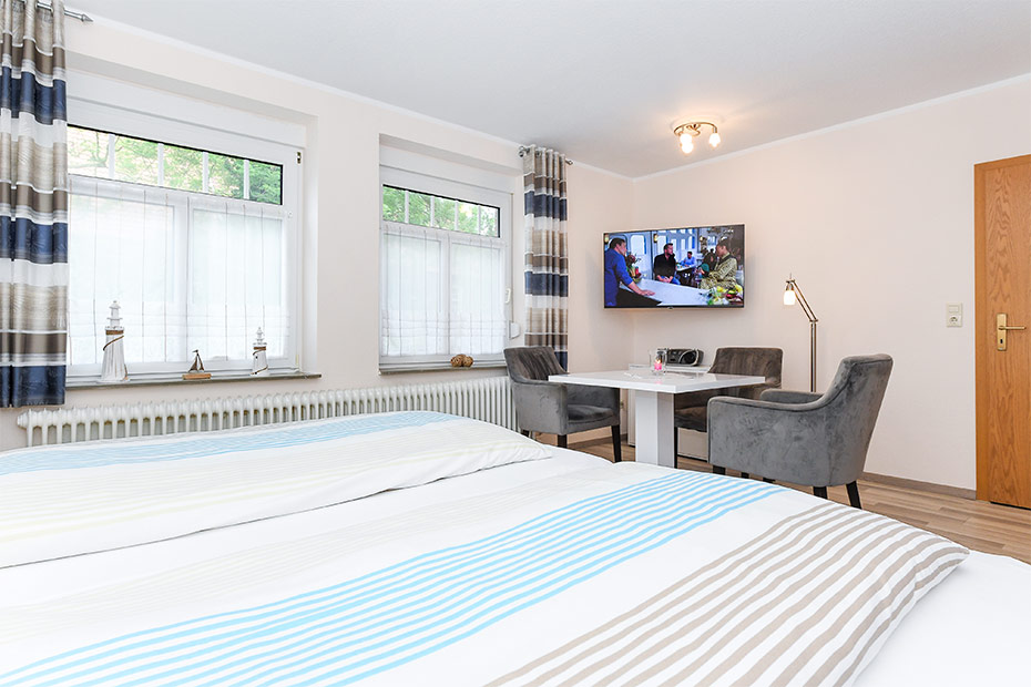 Apartment 15 - Wohn- und Schlafraum mit räumlich abgeteiltem Küchenbereich