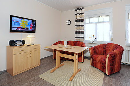 Apartment 16 - Wohn- und Schlafraum mit räumlich abgeteiltem Küchenbereich