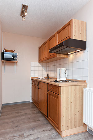 Apartment 17 - Wohn- und Schlafraum mit räumlich abgeteiltem Küchenbereich