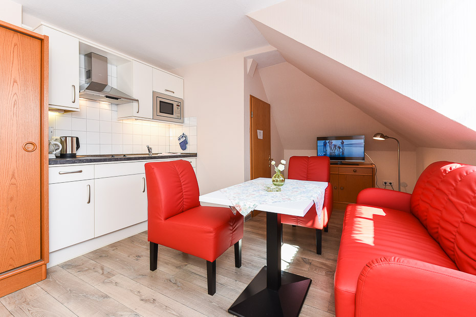 Apartment 18 - Wohn- und Schlafraum mit integriertem Küchenbereich