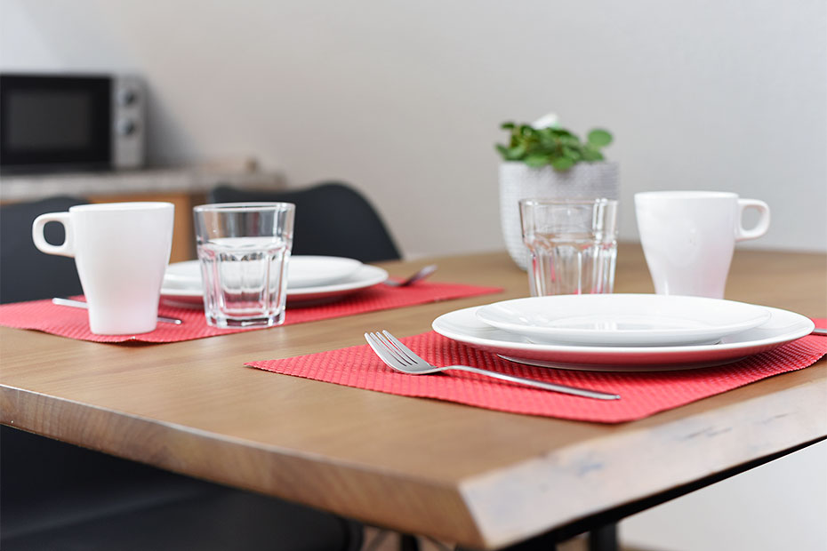 Ferienwohnung 3 - Wohnzimmer mit integriertem Küchenbereich