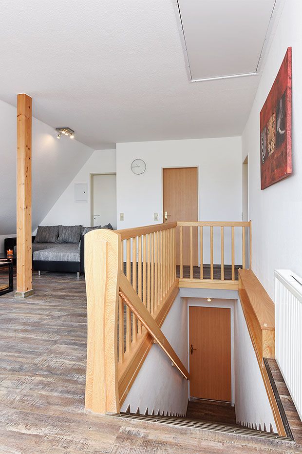 Ferienwohnung 3 - Wohnzimmer mit integriertem Küchenbereich