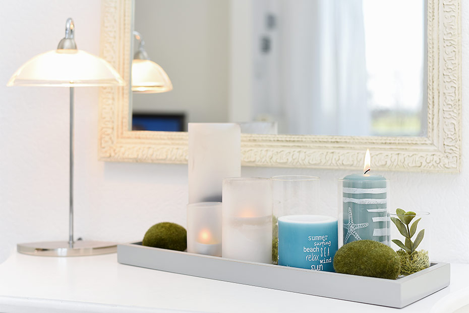 Ferienwohnung „Backbord“ - Wohnzimmer mit integriertem Küchenbereich