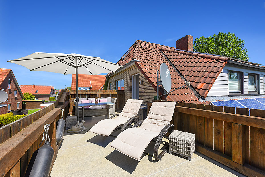 Ferienwohnung „Steuerbord“ - Balkonterrasse