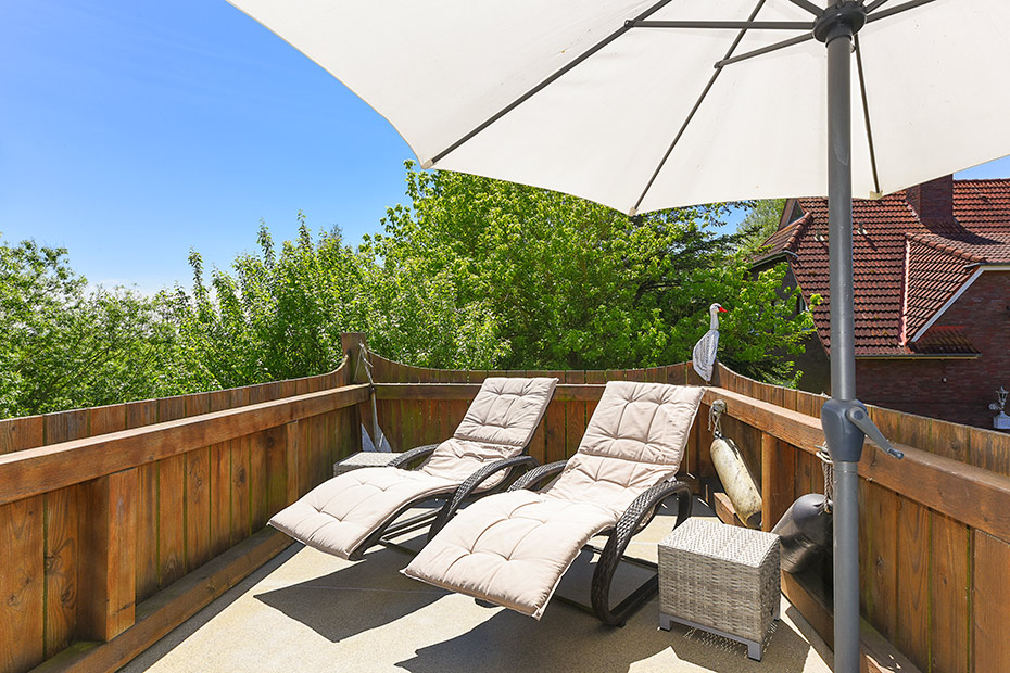 Ferienwohnung „Steuerbord“ - Balkonterrasse