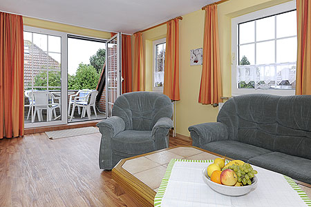Ferienwohnung „Wattwurm“ - Wohnzimmer