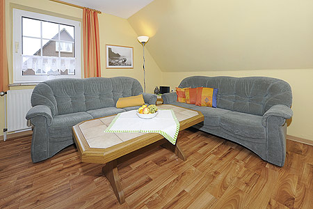 Ferienwohnung „Wattwurm“ - Wohnzimmer