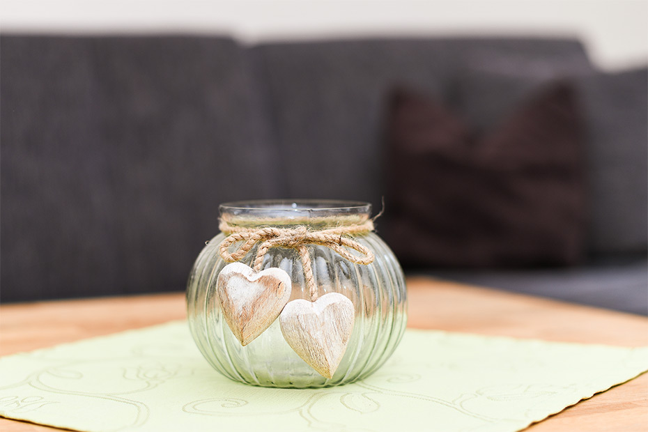 Ferienwohnung „Borkum“ - Wohnraum mit separatem Küchenteil bei offener Raumgestaltung