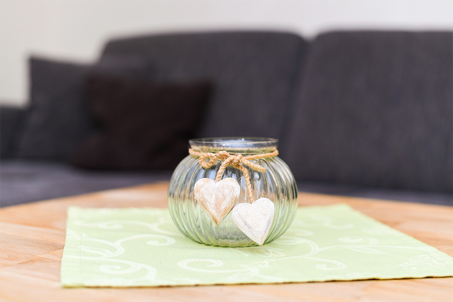 Ferienwohnung „Norderney“ - Wohnraum mit separatem Küchenteil bei offener Raumgestaltung