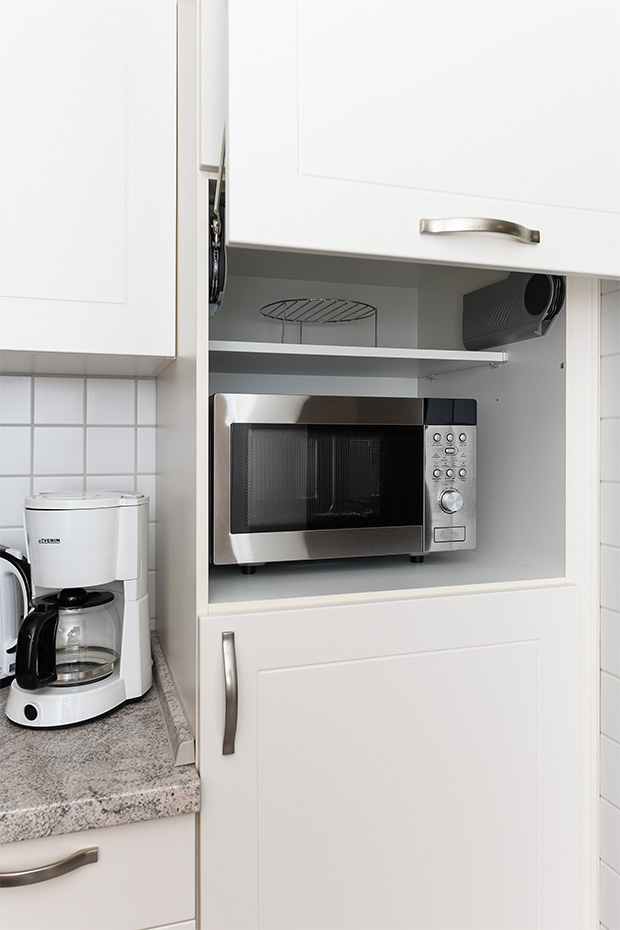 Ferienwohnung „Norderney“ - Wohnraum mit separatem Küchenteil bei offener Raumgestaltung