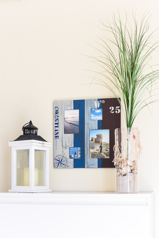 Ferienhaus „Nordseemuschel“ - Wohnzimmer mit integriertem Küchenbereich