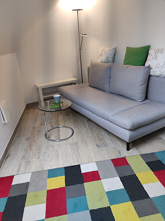 Ferienwohnung „Himmel und Meer“ - Lesezimmer mit Schlafgelegenheit für eine dritte Person