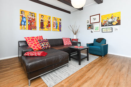 Ferienwohnung „Ebbe“ - großer Wohnraum mit großzügigem Esszimmer-Bereich