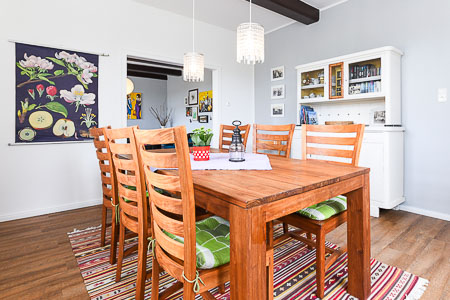 Ferienwohnung „Ebbe“ - großer Wohnraum mit großzügigem Esszimmer-Bereich