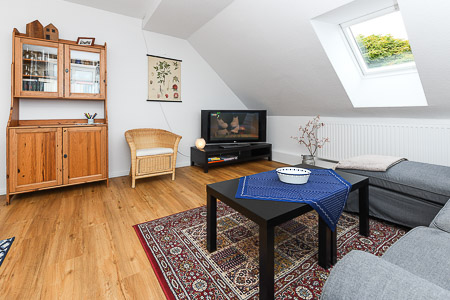 Ferienwohnung „Flut“ - Wohnzimmer mit Essbereich