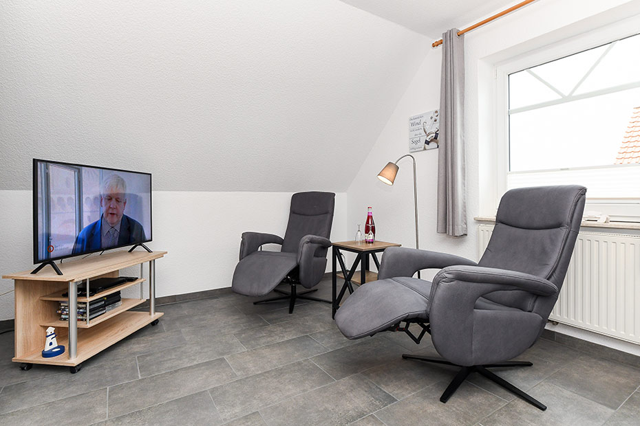 Ferienwohnung - Wohnzimmer mit integriertem Küchenbereich