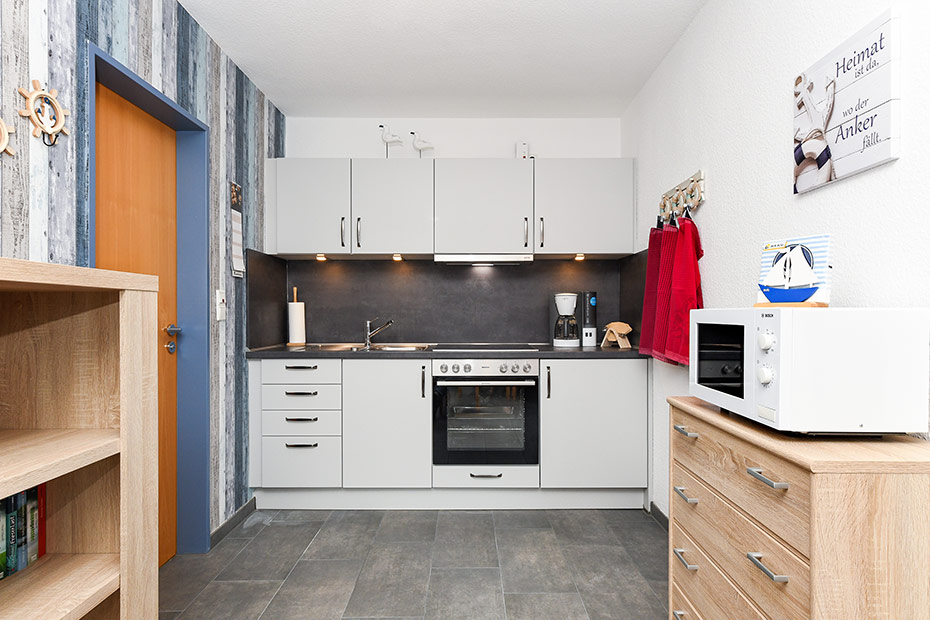 Ferienwohnung - Wohnzimmer mit integriertem Küchenbereich
