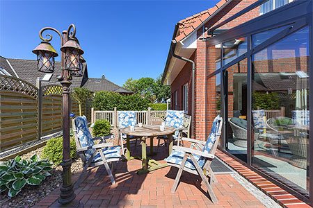 Ferienhaus „Deichkrone“ - Terrasse