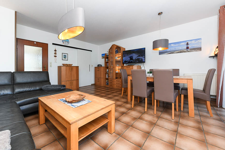 Ferienhaus „Grodehus“ - Wohnzimmer (Erdgeschoss)