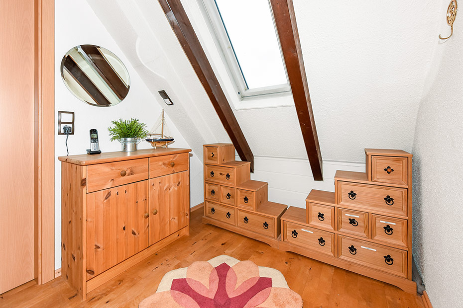 Ferienhaus „Kleine Möwe“ - Flur im Obergeschoss