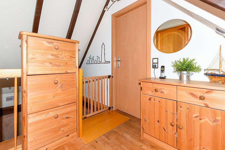 Ferienhaus „Kleine Möwe“ - Flur im Obergeschoss